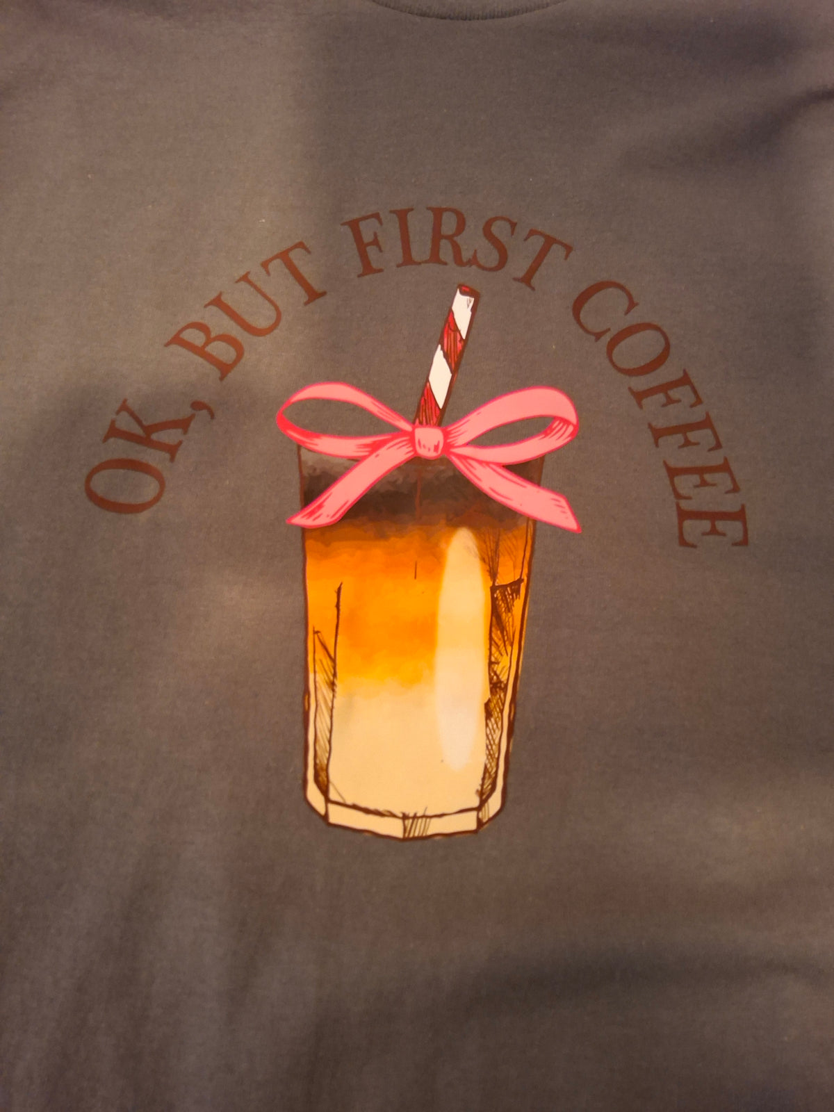 But First Coffee large custom t-shirt clearance