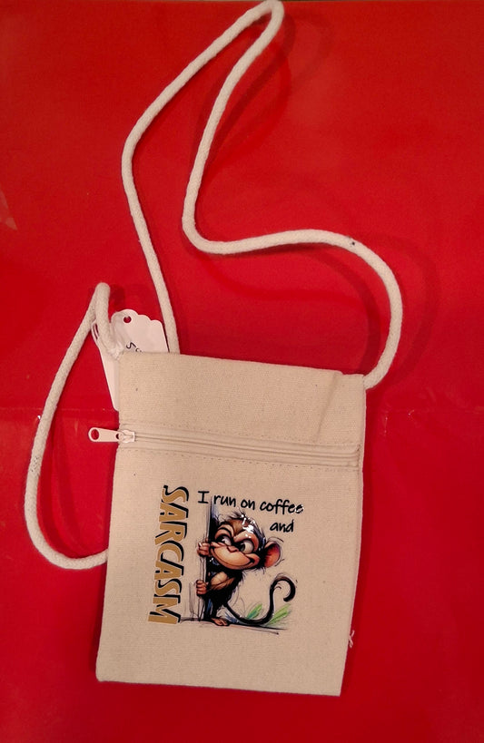 Coffee and sarcasm small crossbody