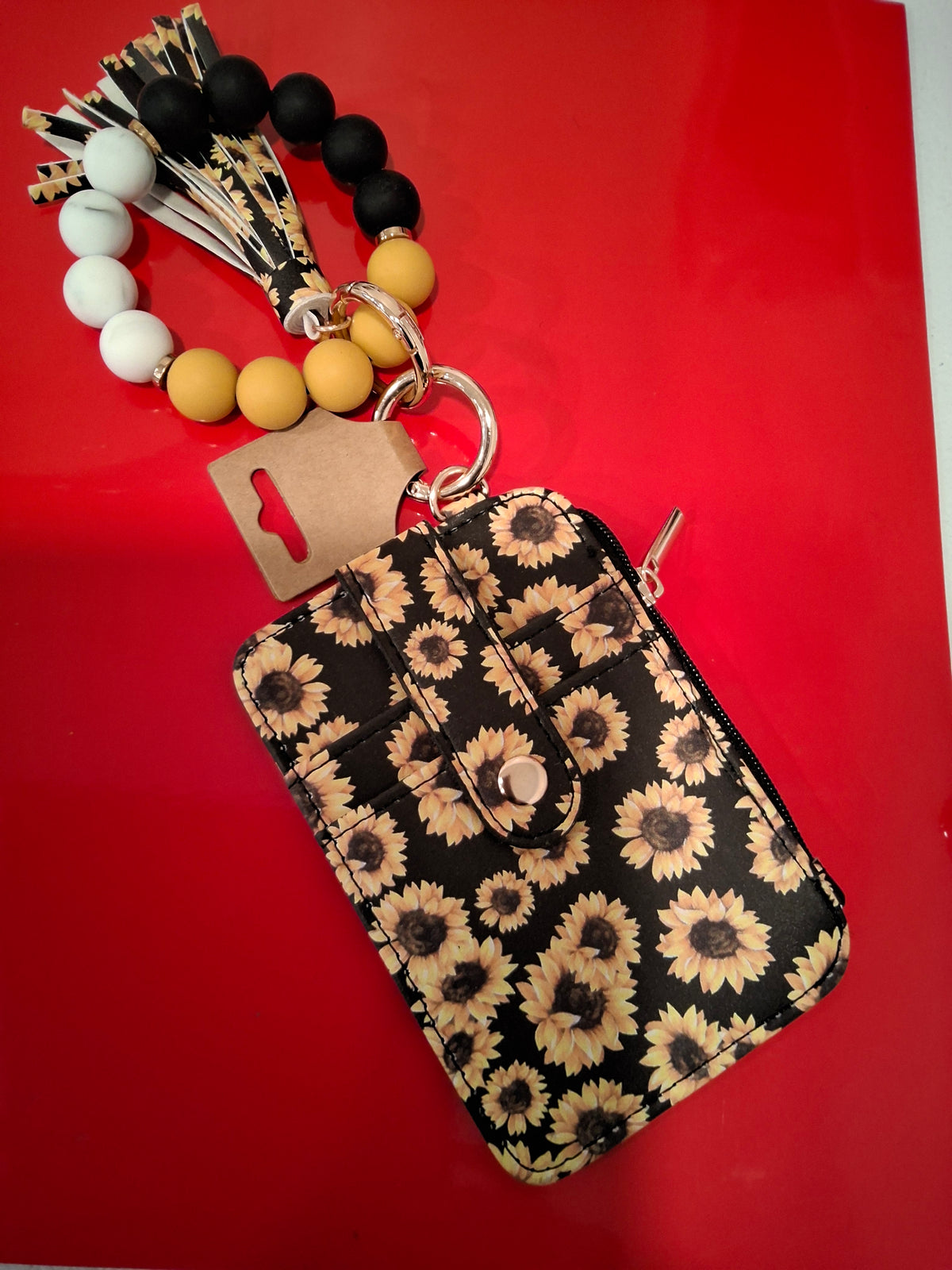 Sunflower Wristlet Card holder